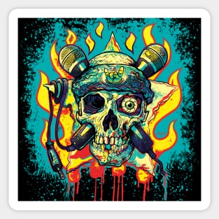 Old Skull Rock and Roll Sticker